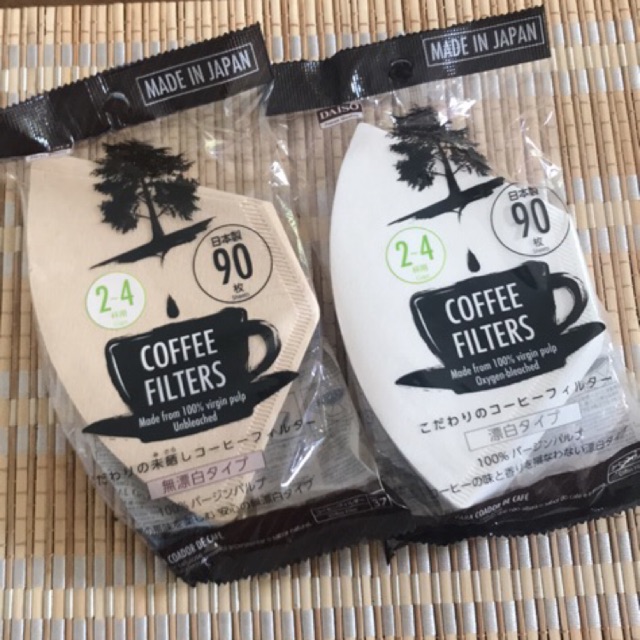 QS Daiso coffee filter 24 cups 90 sheets (brown / white) Shopee