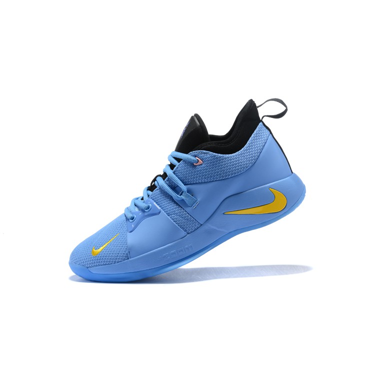 nike blue and yellow basketball shoes