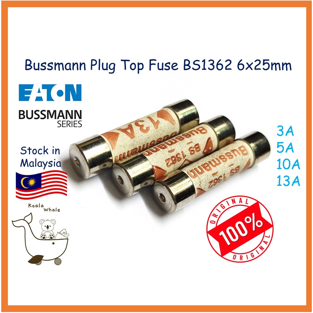 thumbnail image 2 of 5-Pack Bussmann 7A 250V Ceramic Fuses – 6x25mm, BS1362 – RoHS Approved 2 of 6