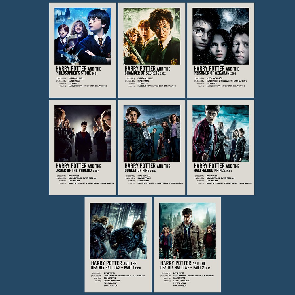 【READY STOCK】Poster Harry Potter Movies Chronological Order