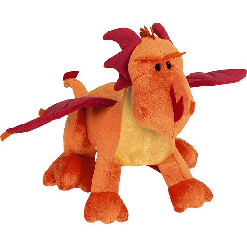 orange dinosaur stuffed animal