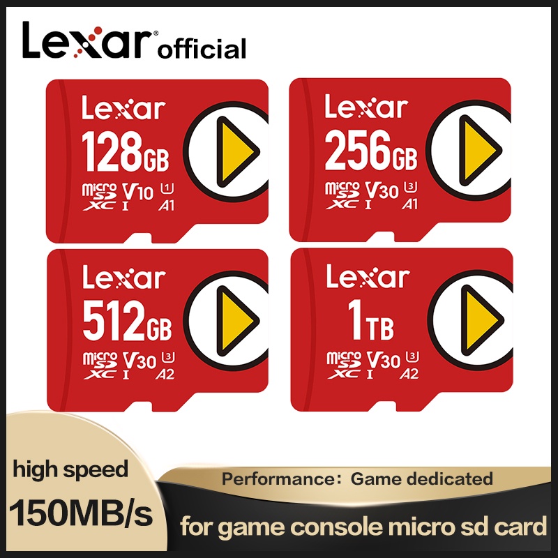 Lexar Play Micro SD Card 128GB 256GB 512GB 1TB Card A1 A2 Read Speed
