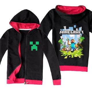 In Stock Minecraft Coat Jacket Kids Boys Hoodies Top Autumn Outwear Cotton Clothes Shopee Malaysia - cartoon roblox hoodies jacket for boy casual boy hoodies jacket children cotton thick zipper outwear jacket for kid hot 3 14y