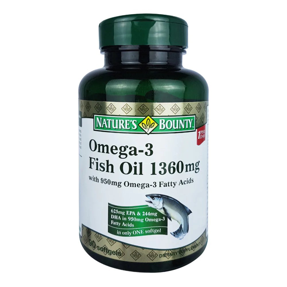 NATURE'S BOUNTY OMEGA-3 FISH OIL 1360MG 90'S | Shopee Malaysia