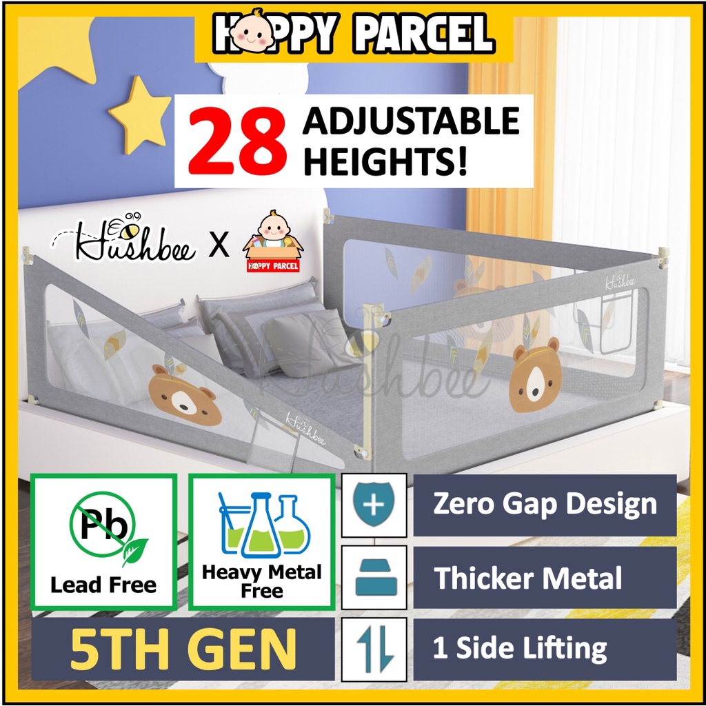 [5th Gen] [Hushbee] Anti Fall Baby Bed Fence Baby Bed Guard Baby Rail