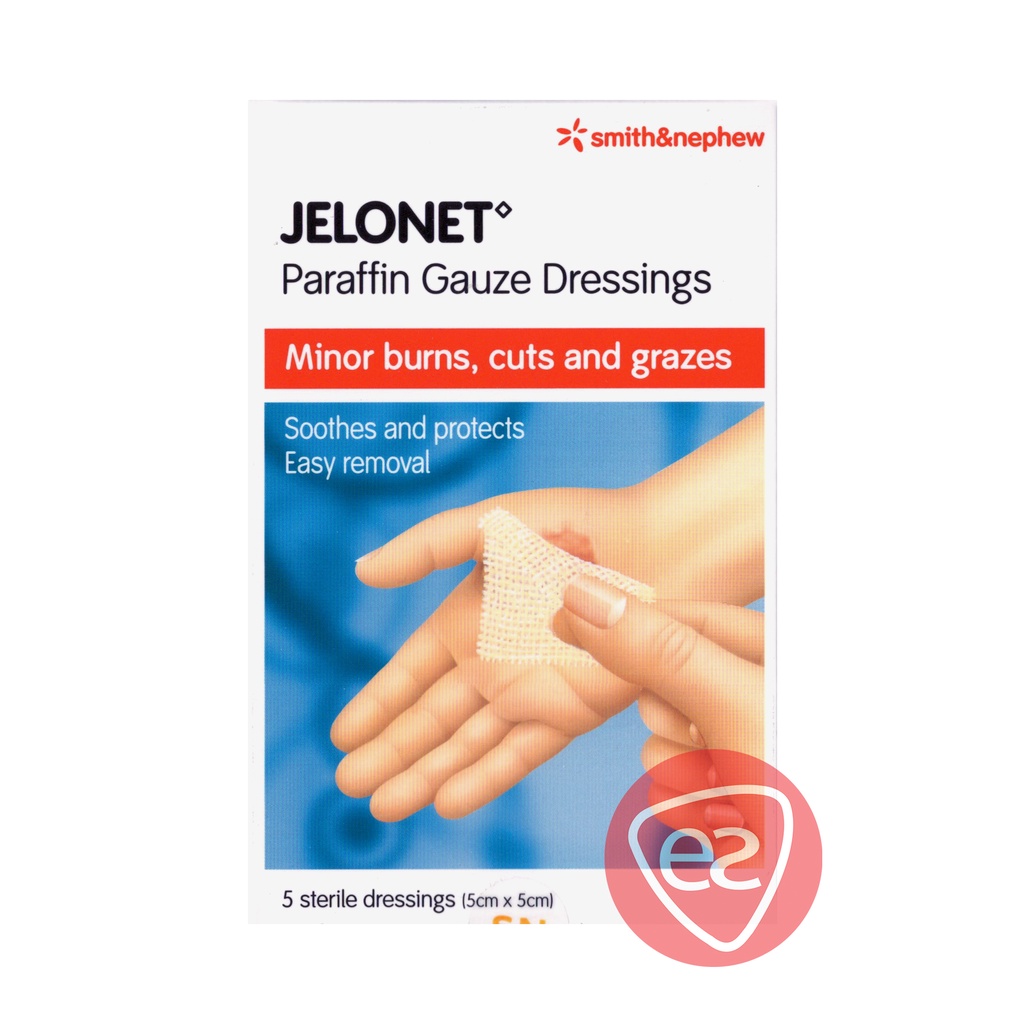 SMITH & NEPHEW PARAFFIN GAUZE STERILE DRESSINGS ( 5CM X 5CM
