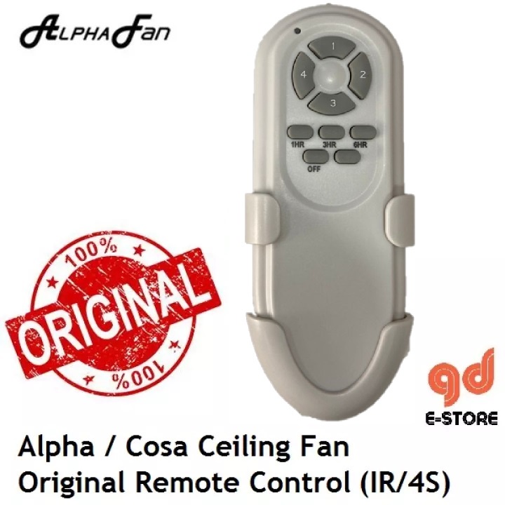 ALPHA / COSA 4 SPEEDS CEILING FAN ORIGINAL REMOTE CONTROL White (IR/4S) Shopee Malaysia