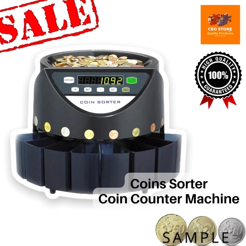 Coin Counter Coin sorter Banker Money Electronic Coins Sorter Shopee