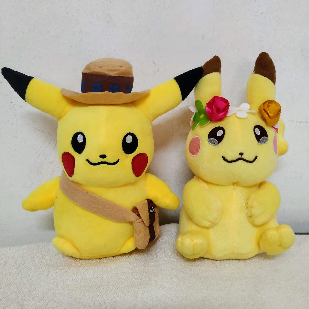 pikachu couple plush
