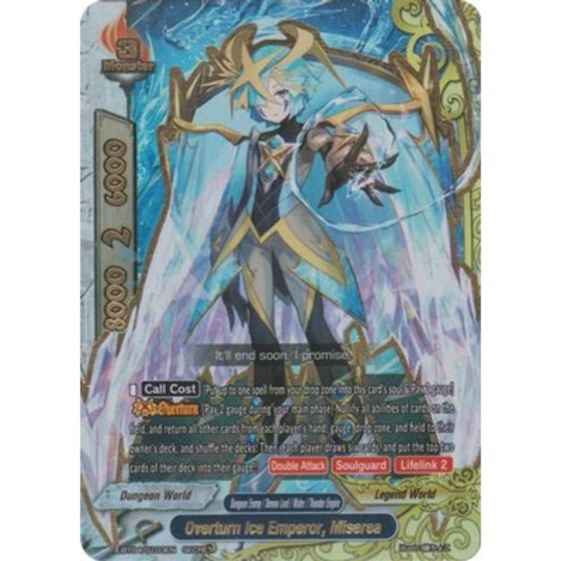 Buddyfight English Overturn Ice Emperor,Miserea X-BT04/0103EN Secret