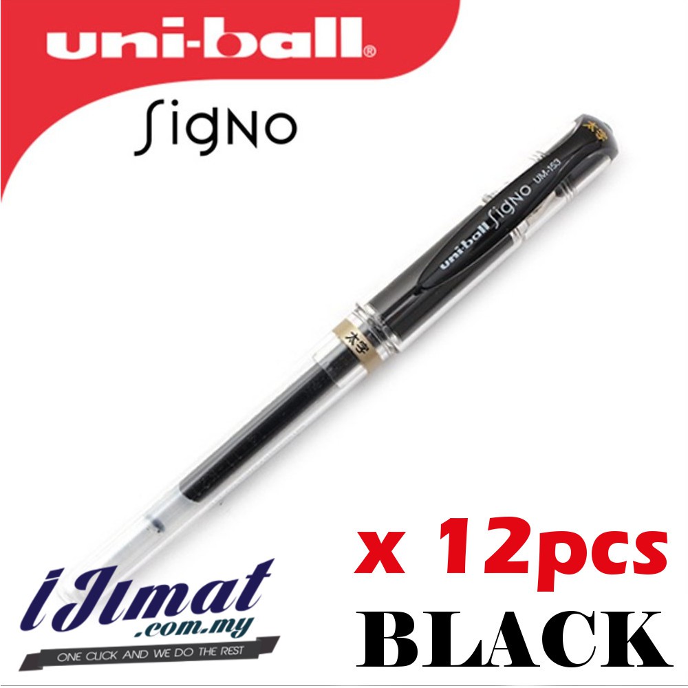 Kikker Sport Verslijten Uni-ball Signo Broad UM-153 Gel Pen 1.0mm Uniball UM153 UM 153 Signature  Pen UMR10 UMR-10 UMR 10 Refill BLACK Basah | Shopee Malaysia