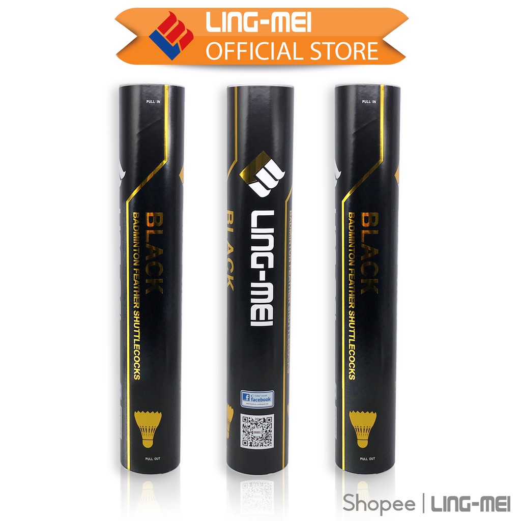 LingMei Badminton Feather Shuttlecock Black (12 Pcs) Shopee Malaysia