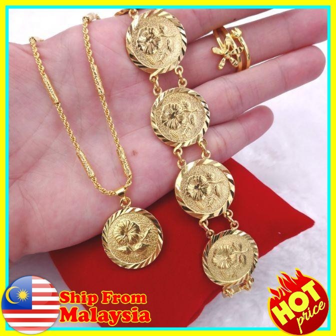 Hot Sale Set Rantai Leher Rantai Tangan Duit Syiling Dewasa