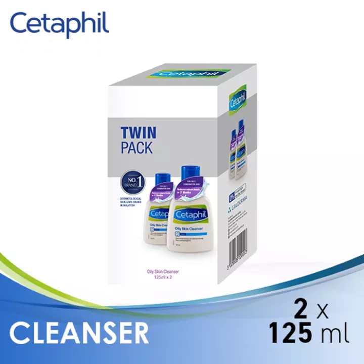 Cetaphil Oily Skin Cleanser Gel For Face & Body 125ml x 2 (Twin Pack)