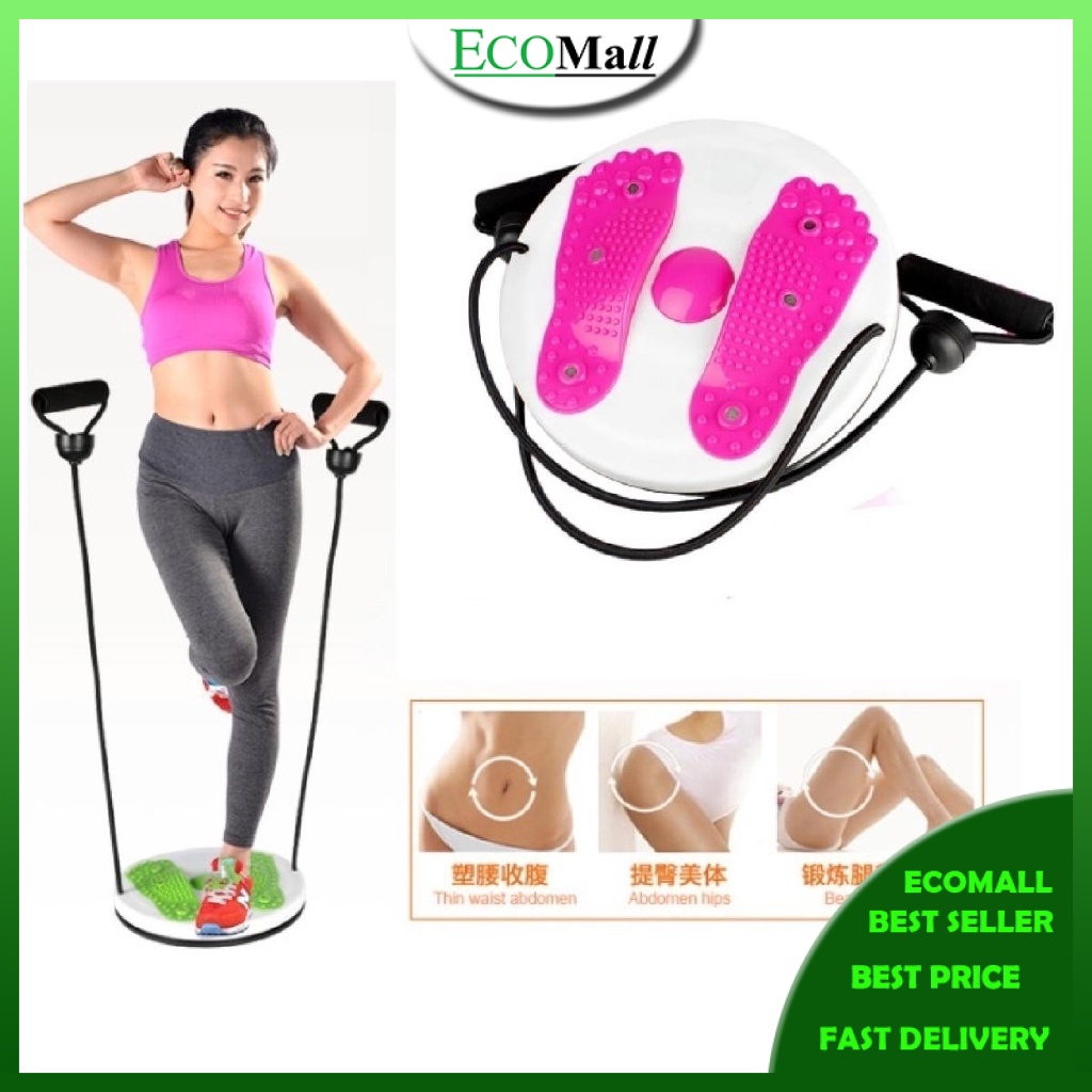 Magnetic therapy body twister figure trimmer waist& abdomen trainer wriggling plate fitness rotatable balance disc with ropes 