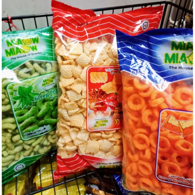 Miaw Miaw Kerepek Keropok beperisa 500G Chicken Green Miaw Miaw Kerepek Keropok beperisa 500G Chicken Green