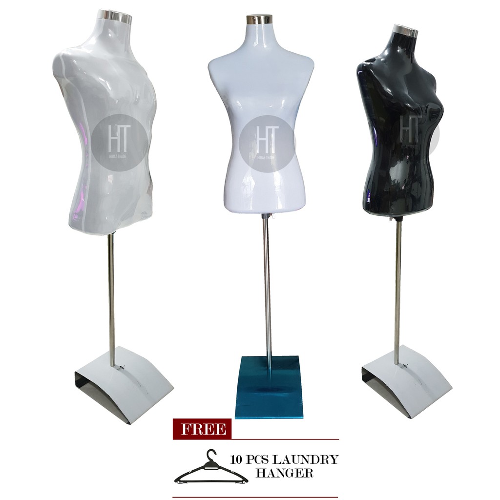 Female and Male Stand Mannequin Half Body include steel stand Shopee