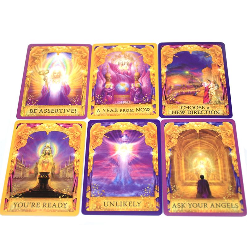 Quality Durable Angel Answers Tarot 44 Oracle Cards Deck Full English Family Friend Party Board Reliable