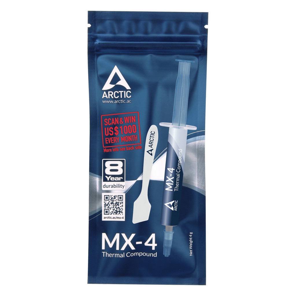 New ARCTIC MX-4 2019 Edition - Thermal Compound Paste - Carbon Based High  Performance - Heatsink Paste | Shopee Malaysia