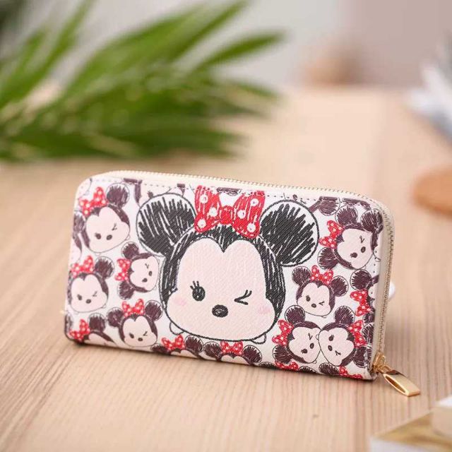 Tsum Mickey Disney Women S Bag Purses Pouches Zip Purses米奇钱包长款多功能大容量钱包拉链钱包 Shopee Malaysia