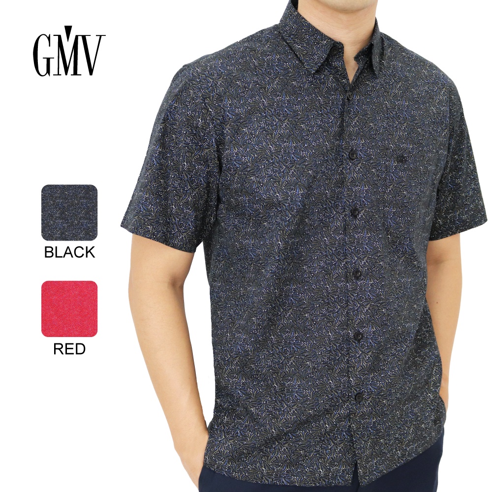 GMV Men's Short Sleeve Printed Jacquard Shirt - GM42907B221 | Shopee ...