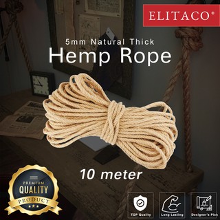 ELITACO】50mm 30mm 20mm 10mm 5mm 2mm 1mm Cat Tali Guni Hemp Rope 