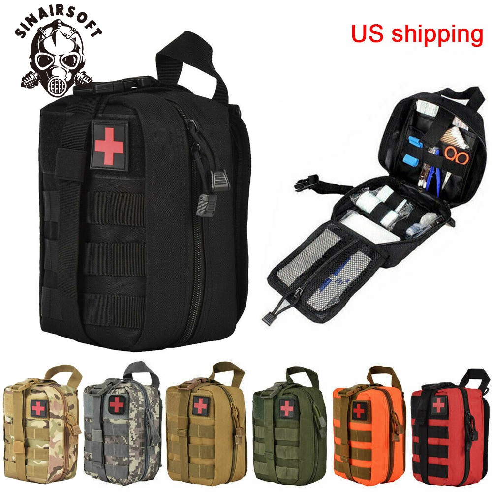 Outdoor molle tactical pouch army edc bag camping men military utility backpack sos medical kit bag 