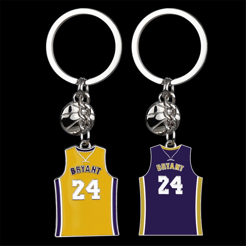 Creative Basketball Uniform Keychain Double Sided Jersey Keyring Basketball Fans Souvenir Gifts For Men Women Bag Charms Pendant