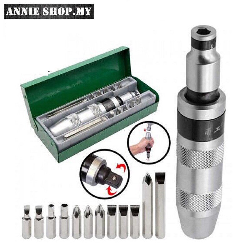 13pcs IMPACT SCREWDRIVER NUT BOLT DRIVER HAMMER TOOL KIT 13pcs IMPACT SCREWDRIVER NUT BOLT DRIVER HAMMER TOOL KIT