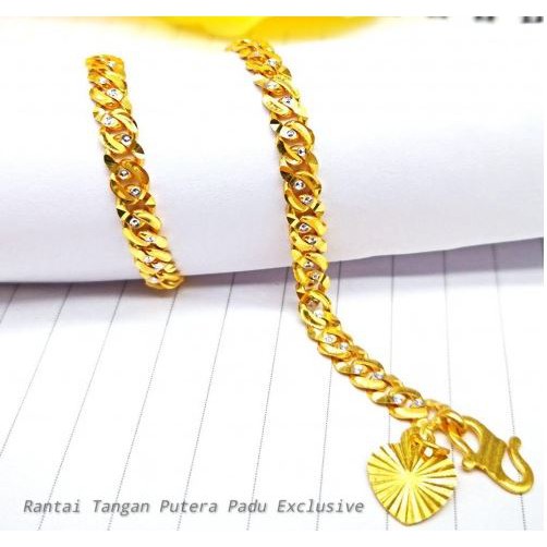 Emas 916 Rantai Tangan Putera Padu Exclusive