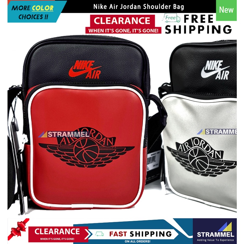 [Ready Stock] Nike Air Jordan Shoulder Bag Crossbody Bag Side Bag For