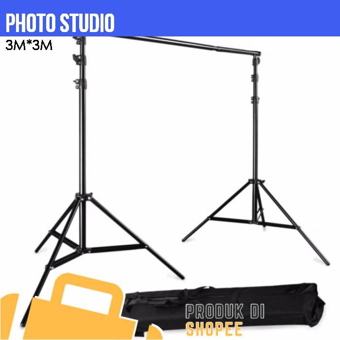 Portable Backdrop Photo Shoot Studio 3M x 3M Adjustable Stand 3*3M ...