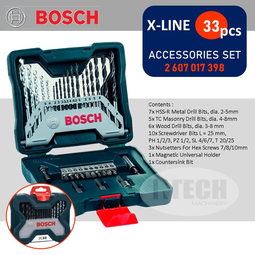 Bosch X Line 33pcs Screwdriver Drill Bit Set P N 2607019325