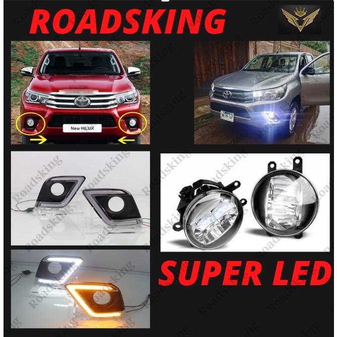 Toyota Revo Daylight Fog Lamp Cover Drl Running Light Shopee Malaysia