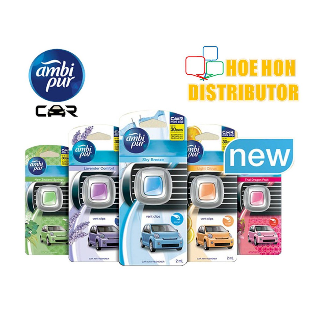 Ambi Pur Car Vent Mini Clip Air Freshener 2ml (Pengharum Mobil