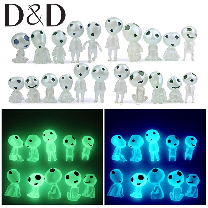 5/10PCS Luminous Elves Garden Alien Decor Micro Glow in Dark Ghost Kit For Micro Landscape Garden Decoration Fairy Garden