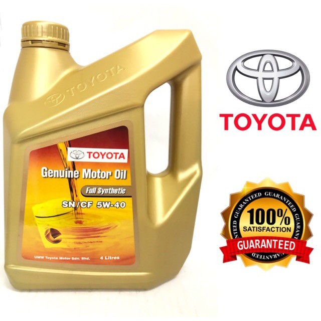 Toyota Fully Synthetic SN/CF 5W40 Genuine Engine oil Shopee Malaysia
