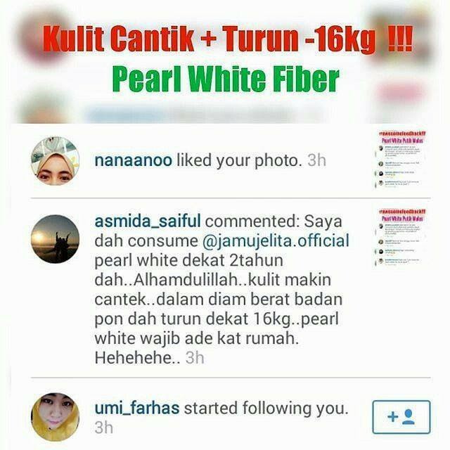 Jamu Jelita Pearl White Fiber Shopee Malaysia