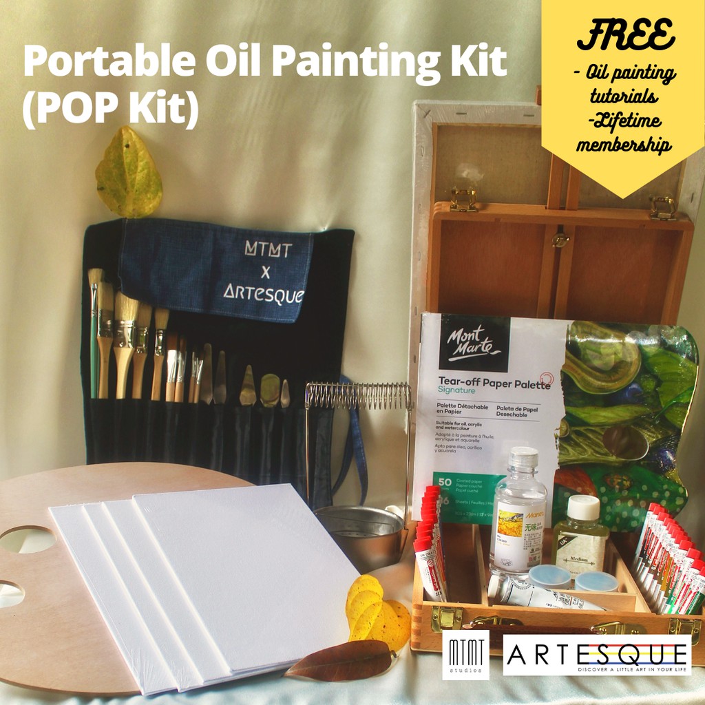 Oil Painting kit beginner friendly Portable oil painting set gift set