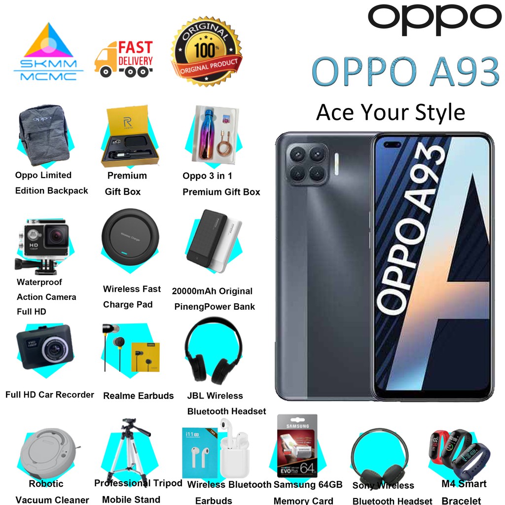 Oppo A93 A92 8gb 128gb Original Oppo Malaysia Shopee Malaysia