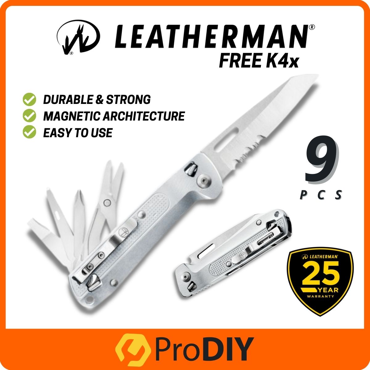 LEATHERMAN Multi Folding Blade - FREE K4x 9PCS Combo Blade Tool Kit for Outdoor Camping Recreation Emergency