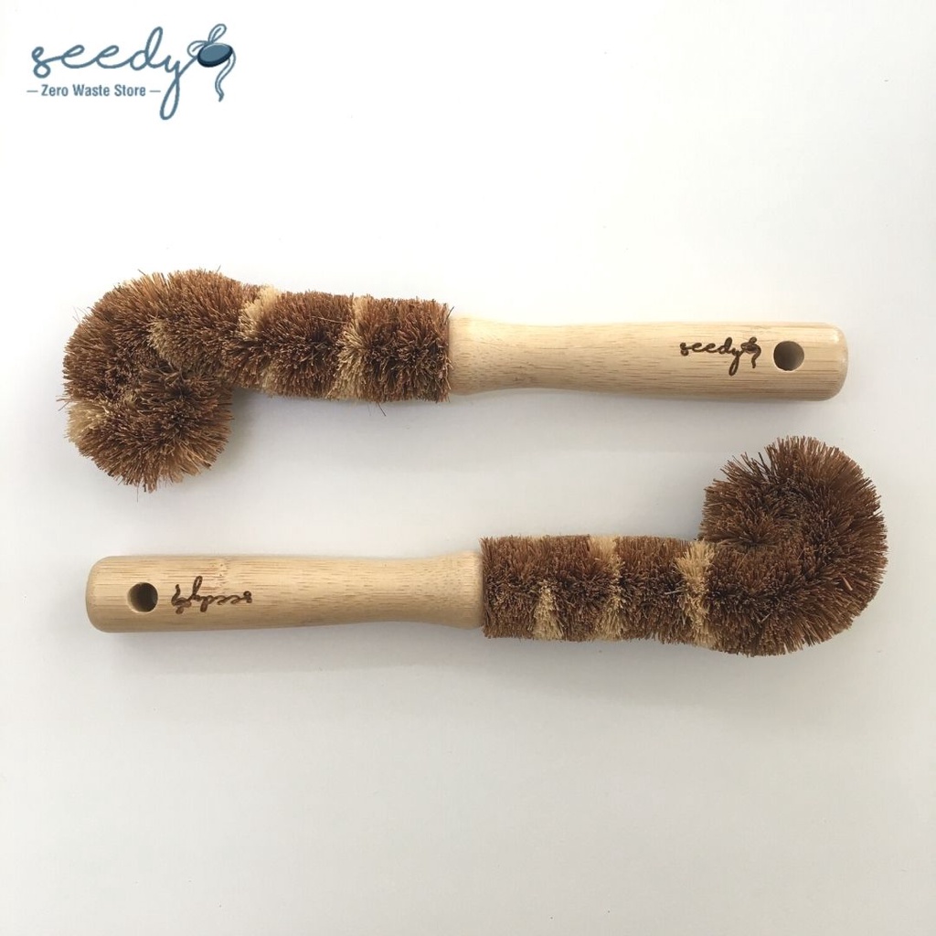 Wooden Bottle Brush Coconut Fibre Bristle Compostable Zero Waste
