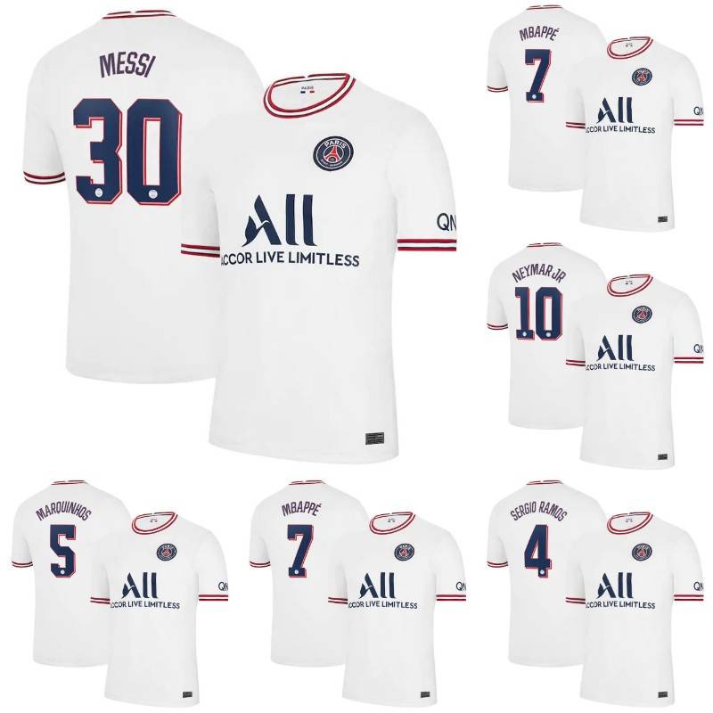 2022 PSG Paris SaintGermain Away Football Jersey Tshirt Tops Messi