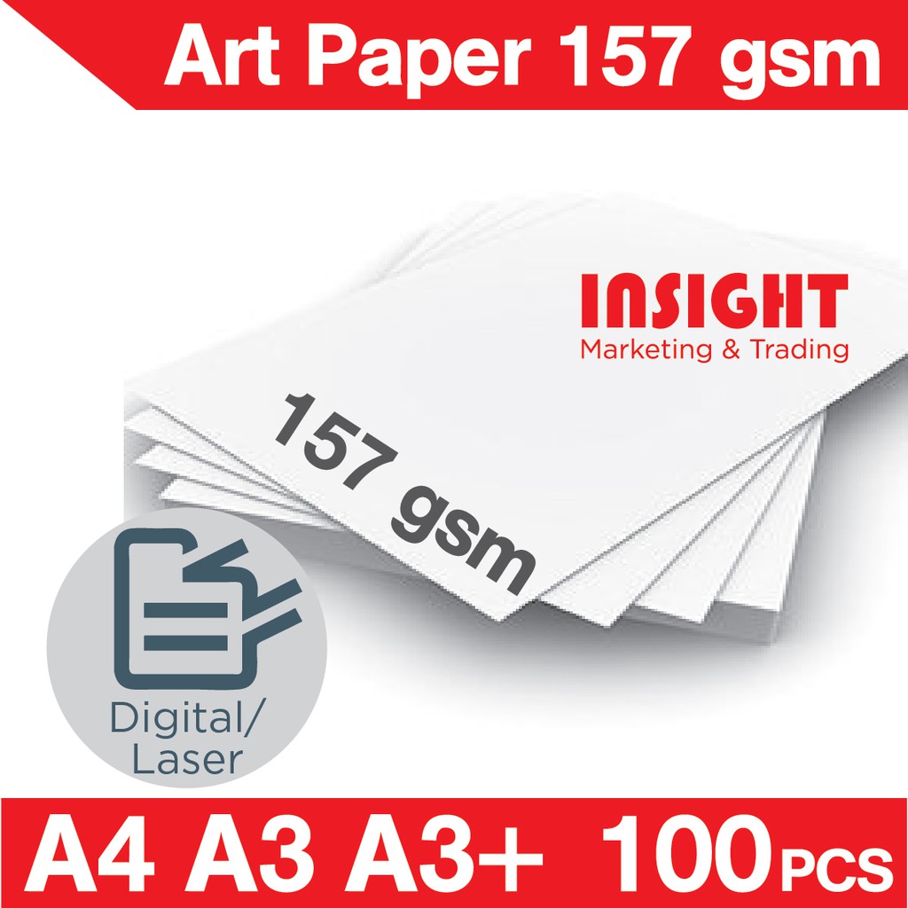 A4 A3 A3+ Art Paper 157gsm 100pcs Poster Paper Magazine Paper Shopee