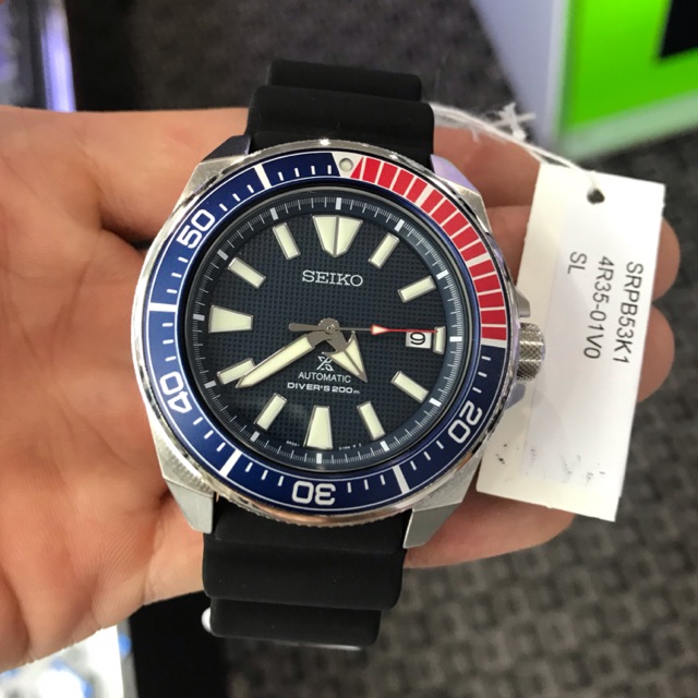 SEIKO PROSPEX SAMURAI PEPSI DIVERS 200M AUTOMATIC SRPB53 SRPB53K SRPB53K1 |  Shopee Malaysia