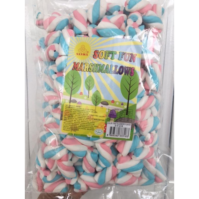 500g Sanwa Soft Twist Marshmallows Marshmallow HALAL (LOCAL READY