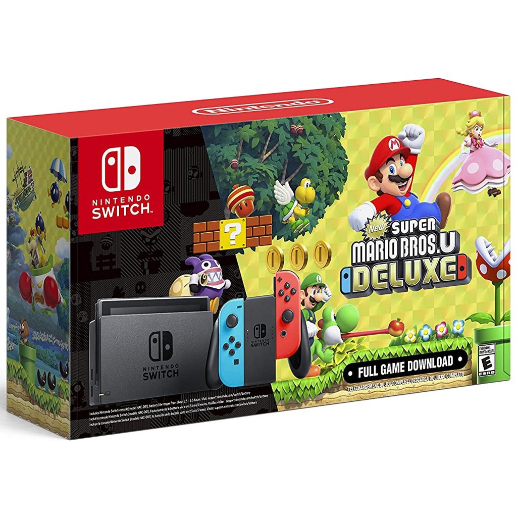 Nintendo Switch Console New Super Mario Bros Deluxe Edition Shopee