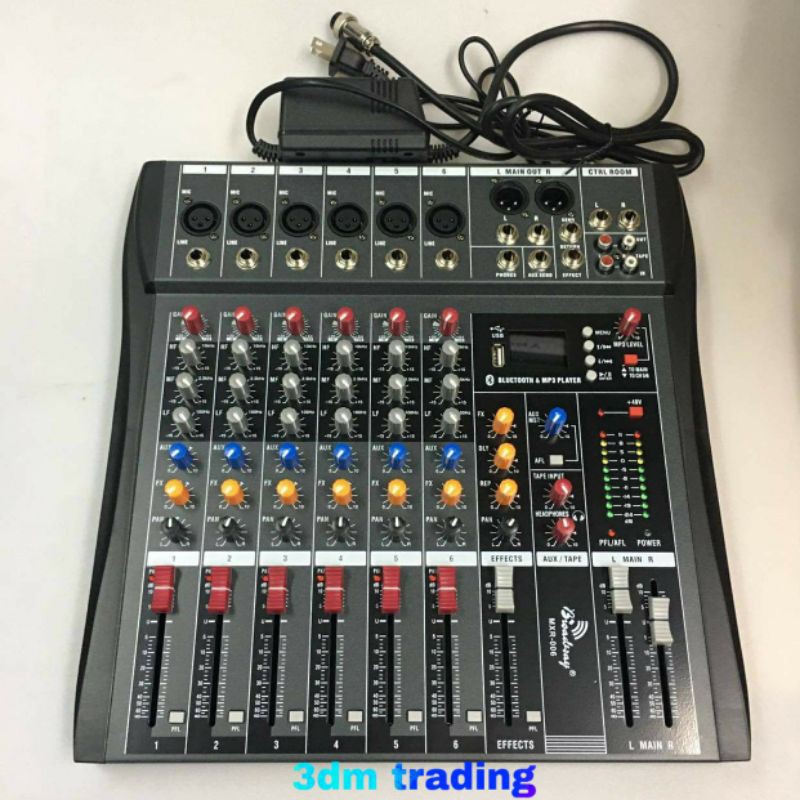 BROADWAY MXR-006 6 CHANNEL PROFESSIONAL MIXER