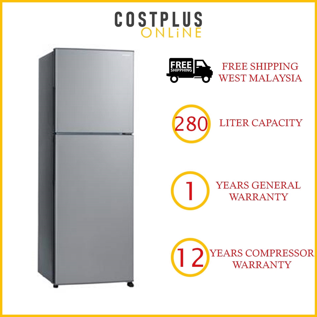 [FREE SHIPPING] Sharp SJ285MSS 280L 2 Door Fridge Refrigerator with