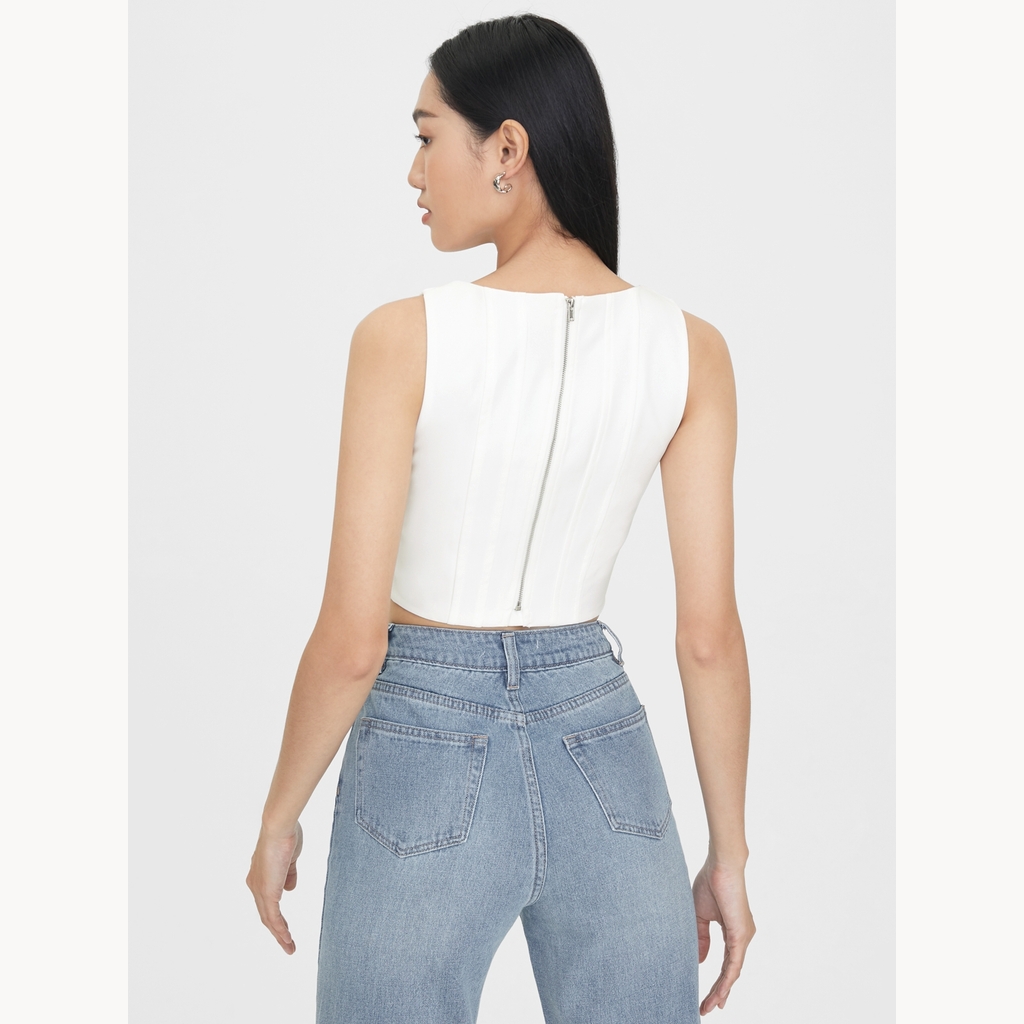 pomelo sleeveless corset top